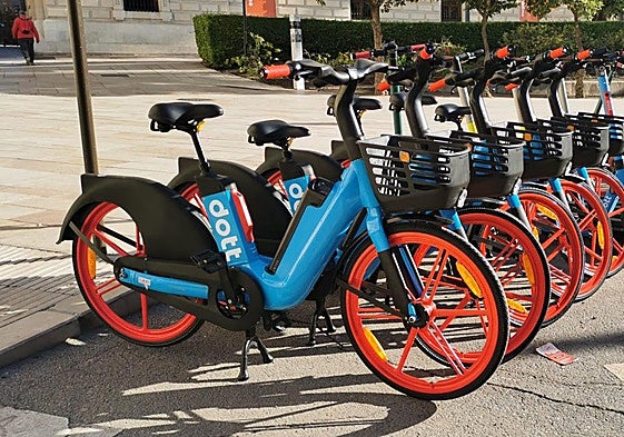 File image of electric bicycles for rent.