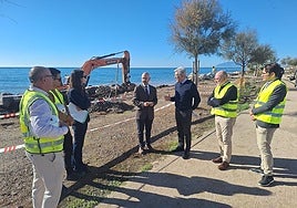 Work is under way to widen the beach in Chilches.