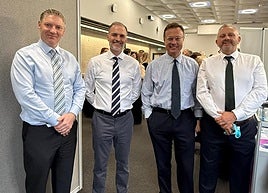 Attendees of the conference with Comissioner of Gibraltar Police, Owain Richards, second left.