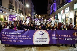 Thousands of people march through Malaga in protest against gender violence, in pictures