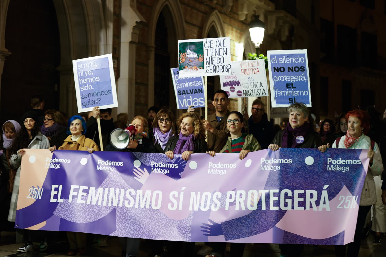 Thousands of people march through Malaga in protest against gender violence, in pictures