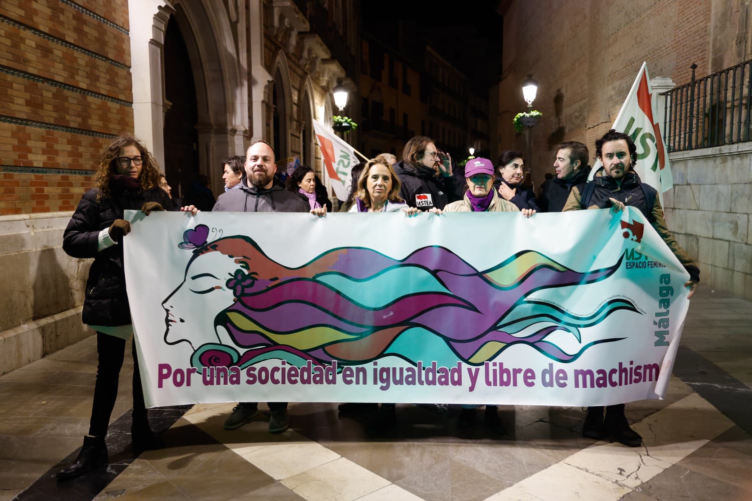 Thousands of people march through Malaga in protest against gender violence, in pictures