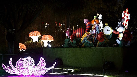 Alice Christmas: all you need to know about the new festive light show at Malaga's botanical garden