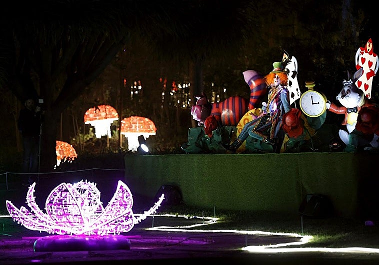 Alice Christmas: all you need to know about the new festive light show at Malaga's botanical garden