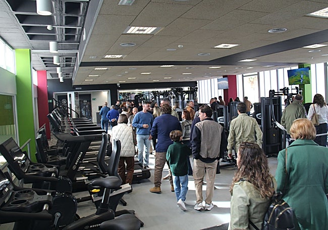 Residents visit the new gym at the complex.