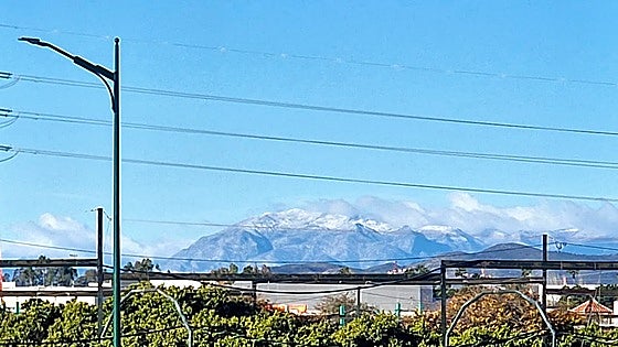 Snow falls in the highest areas of the Sierra de las Nieves