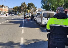 Local Police officers on Avenida de Pescia in Nerja