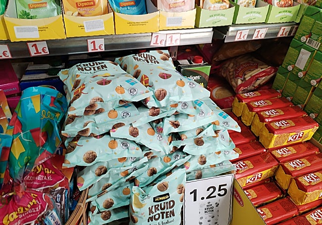 Spicy bisquits for Sinterklaas' feast in a shop in Nerja.