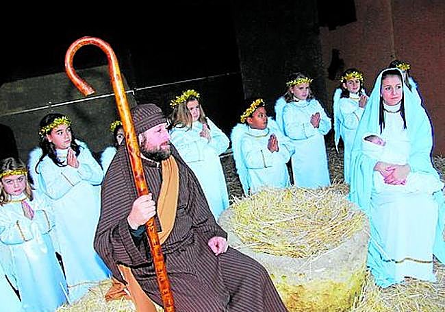 Belén Viviente. A scene from Almayate's living Nativity Scene which takes place every year.