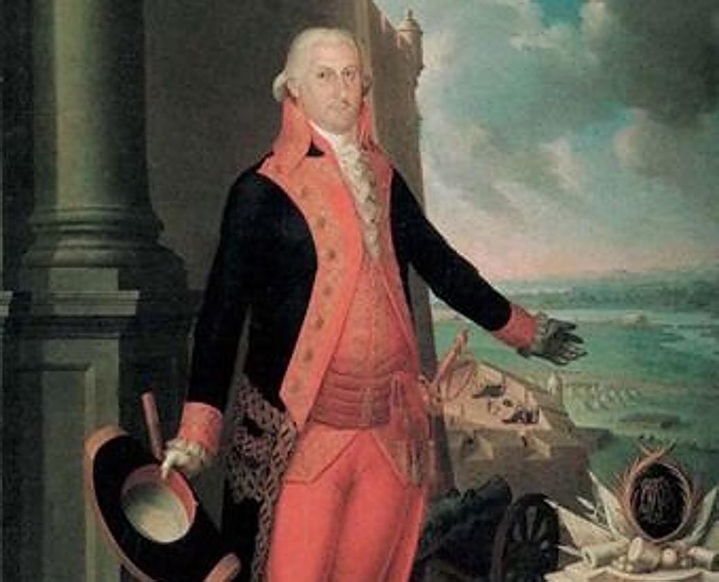 A 19th century painting of Captain Ramón Power y Giralt.
