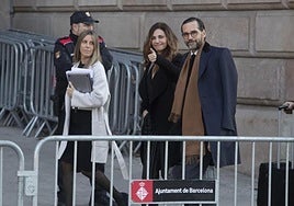 TV presenter Mariló Montero on her arrival at the Barcelona court in January 2024.