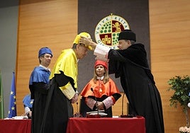 The scientist was awarded an honorary doctorate by the UJA.