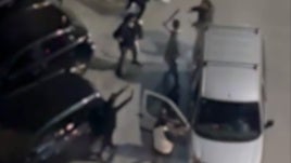 The pitched battle in progress.