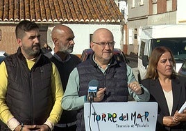 Jesús Perez Atencia (second right) with other councillors on Plaza de la Axarquía.