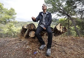 Pablo Blanco, during his interview in Los Montes de Málaga.