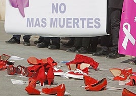 'No more deaths': protest against a gender-based murder.