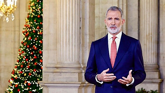 What did King Felipe of Spain say in his traditional Christmas message this year?