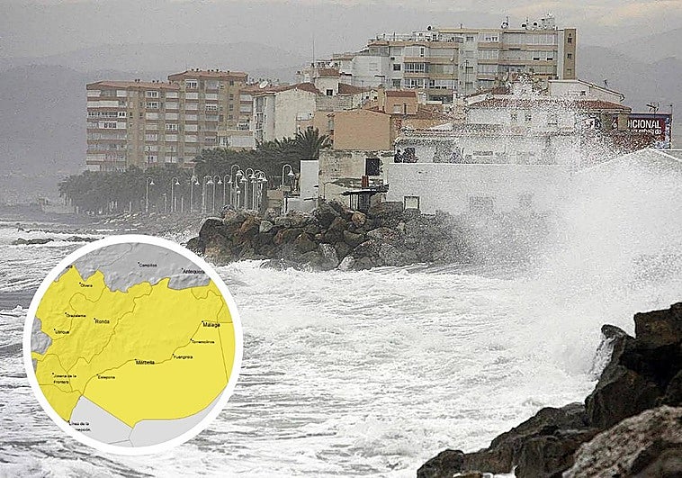 Aemet предупреждает о сильных дождях в Малаге на выходных