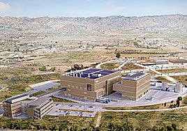 Computer image of the IMEC building.