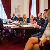 The Gibraltar Cabinet during one of the meetings.