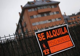 Poster advertising a rental flat.