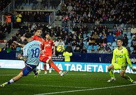 Winger David Larrubia put Malaga in the lead in the 33rd minute.