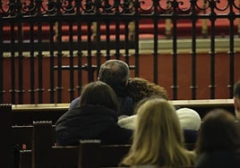 Relatives of the victims at the funeral mass in the Cathedral.