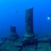 A digital image of some of the underwater structures