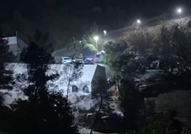 Photo from the search operation in the Turvilla river, in the Axarquia district.