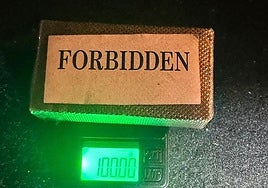 Image of the package seized in Torre del Mar