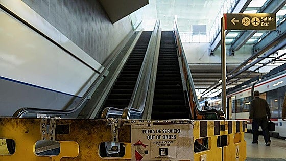 Malaga Airport train station escalators to finally reopen after one year out of service