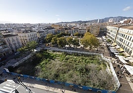 Plot left by the demolition of the Astoria and Victoria cinemas in Plaza de la Merced.