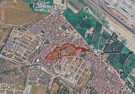 Location of the land to be developed in the area of La Atalaya, in Malaga.