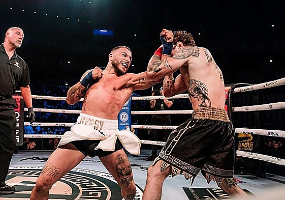 Nico Gaffie, third in the BKFC world rankings, in action.