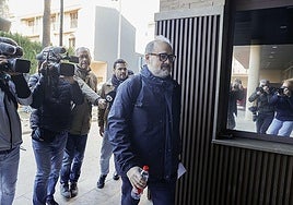 Josep Lanuza, upon his arrival at the Catarroja courthouse.