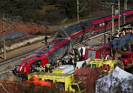 Carriages involved in the accident, weeks after the accident.