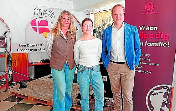 Maddie Hjort, Caroline Ulrick and Michael Bach Petersen at Den Danske Klub in Torre del Mar.