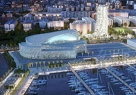 Visualisation of the future music auditorium at the San Andrés port in Malaga.