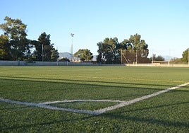 Photo of the football pitch in the Churriana district in Malaga.