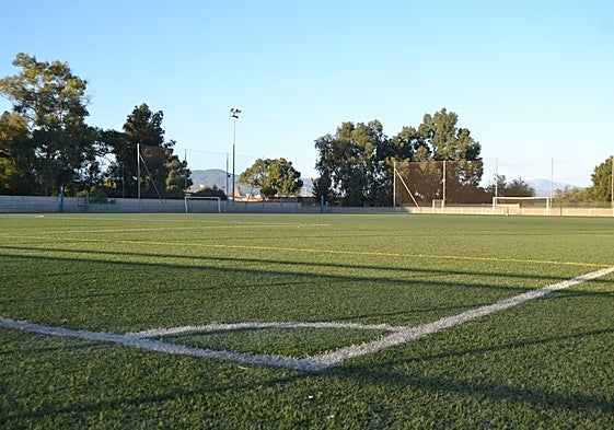 Photo of the football pitch in the Churriana district in Malaga.
