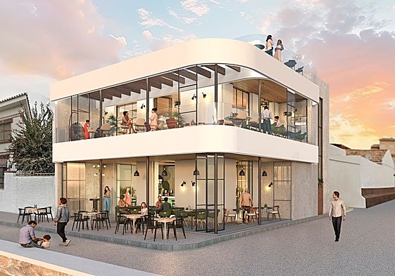 Visualisation of the restaurant project by architect Javier Ramírez Bandera.