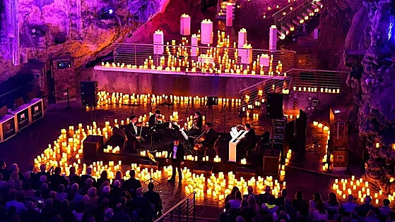 Candlelit concert welcomes Azamara cruise guests to St Michael’s Cave in Gibraltar