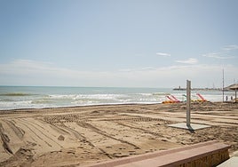Intervention on one of the beaches of Torremolinos.