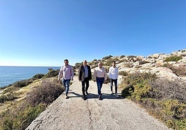 The town’s mayor, Javier Ortega, takes a walk around the Peñón de Salobreña