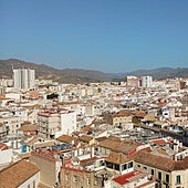 View of Malaga city's historic centre.