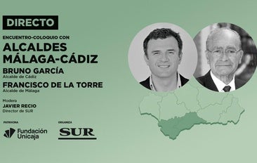 Mayor of Cadiz Bruno García (left) and Mayor of Malaga Francisco De la Torre (right).