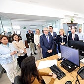 The authorities inside the new tourist office in the Marbella Lighthouse.