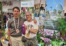 Sergiy Onyshchulk and Manuel Lucas, at the Dresden orchid conference with Estepona's top award.