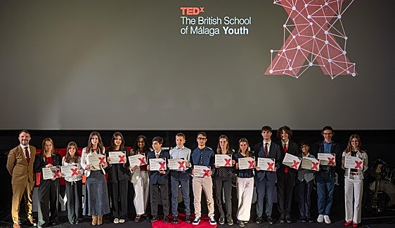 Young voices inspiring the future: 15 students aged 12 to 17 share their ideas with TEDxThe British School of Málaga Youth