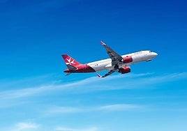 One of the planes from the KM Malta Airlines fleet.